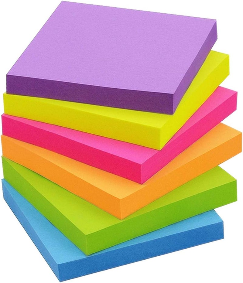 Winner Aura Sticky Notes 3x3 inch Bright Colors Self-Stick Pads 48 Pads/Pack 90 Sheets/Pad Total 4320 Sheets - Image 2