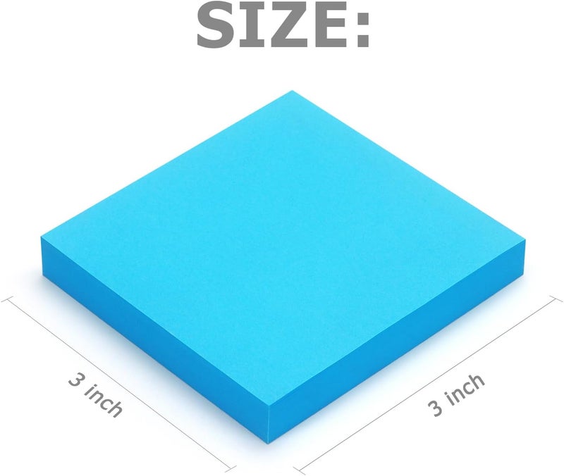 Winner Aura Sticky Notes 3x3 inch Bright Colors Self-Stick Pads 48 Pads/Pack 90 Sheets/Pad Total 4320 Sheets - Image 3