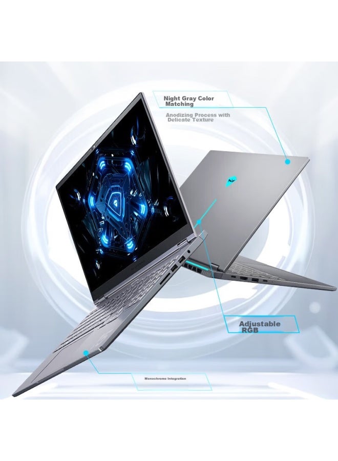 MACHENIKE Mechanical Engineer Shuguang 15air , 15.3-inch Ai Pc Thin And Light Laptop, R7-8845hs, 2.5k Screen, 32gb Ram, 512gb Storage, Obsidian Gray - Image 2