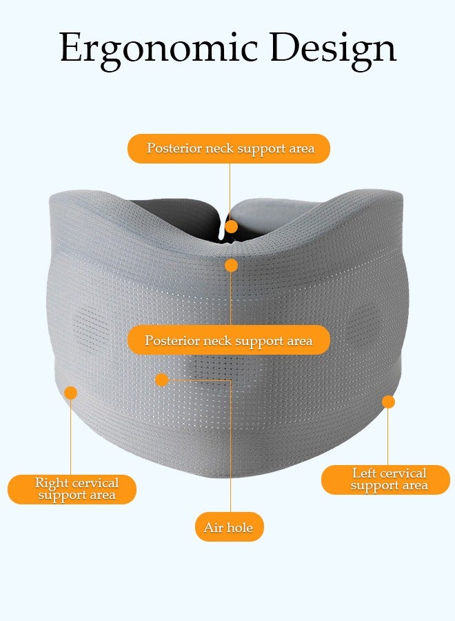 DUNISO Neck Brace for Neck Pain and Support Soft Neck Support Relieves Pain & Pressure in Spine for Women and Men Wrap Align Stabilize Vertebrae Foam Cervical Collar for Sleeping - Image 4