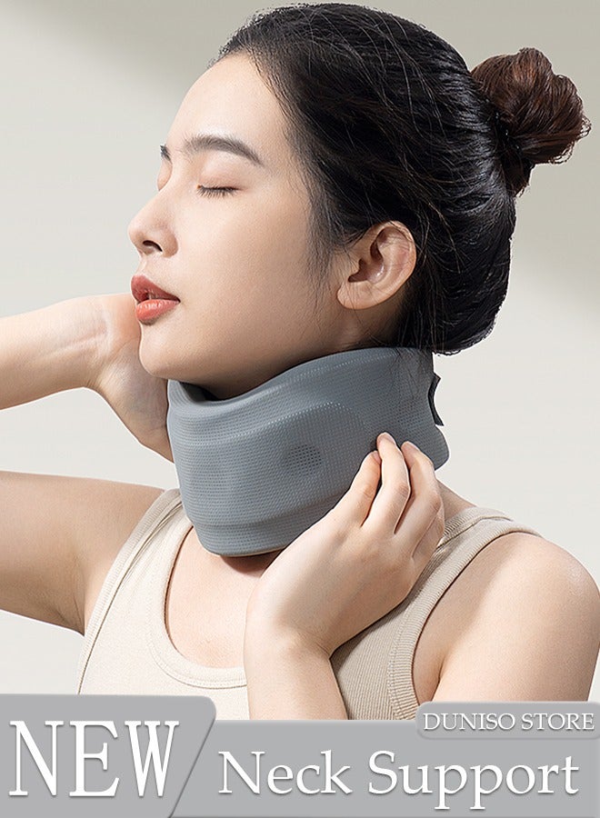 DUNISO Neck Brace for Neck Pain and Support Soft Neck Support Relieves Pain & Pressure in Spine for Women and Men Wrap Align Stabilize Vertebrae Foam Cervical Collar for Sleeping - Image 1