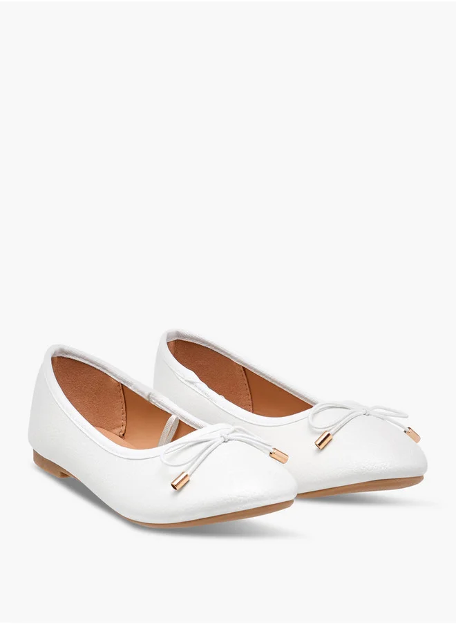 Flora Bella By Shoexpress Bow Accent Slip-On Ballerina Shoes