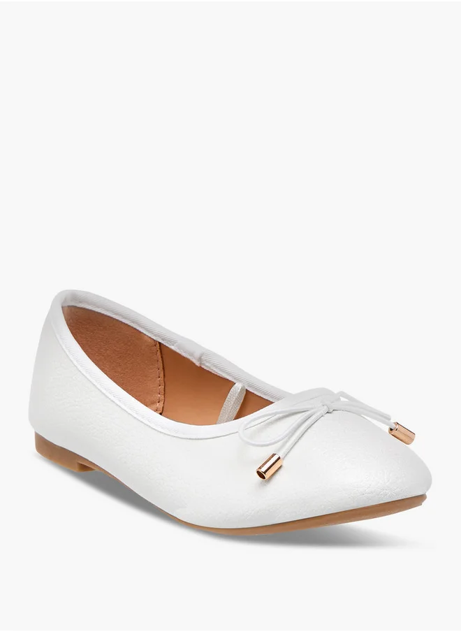 Flora Bella By Shoexpress Bow Accent Slip-On Ballerina Shoes