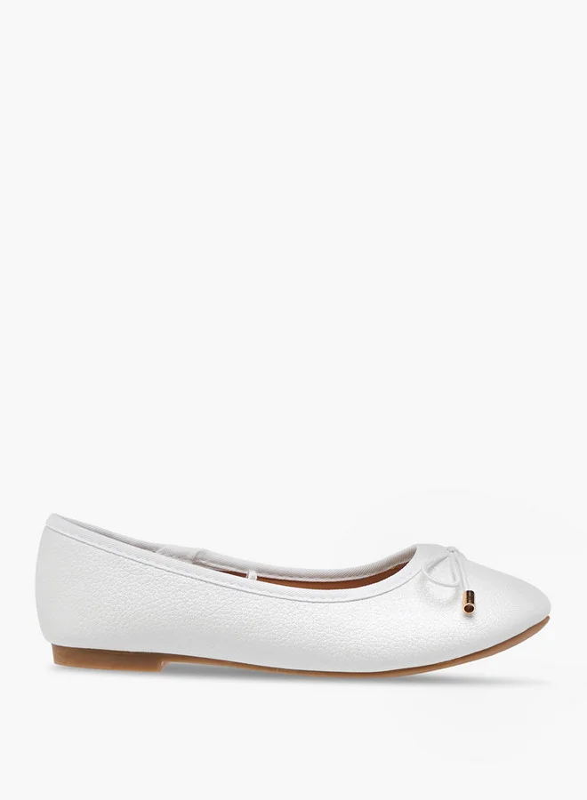 Flora Bella By Shoexpress Bow Accent Slip-On Ballerina Shoes
