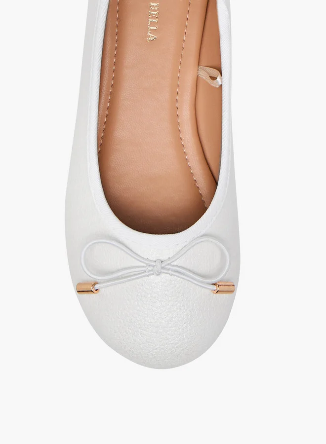 Flora Bella By Shoexpress Bow Accent Slip-On Ballerina Shoes