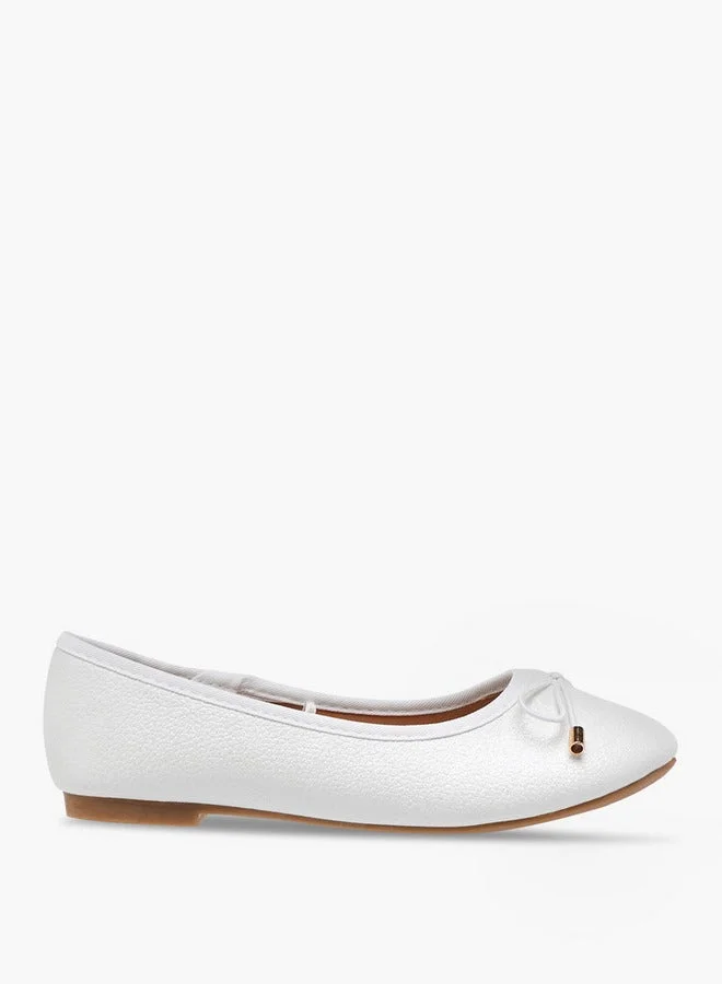 Bow Accent Slip-On Ballerina Shoes