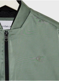 Calvin Klein Jeans Youth Shiny Satin Bomber Jacket  - Image 3