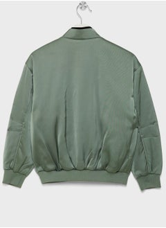 Calvin Klein Jeans Youth Shiny Satin Bomber Jacket  - Image 2