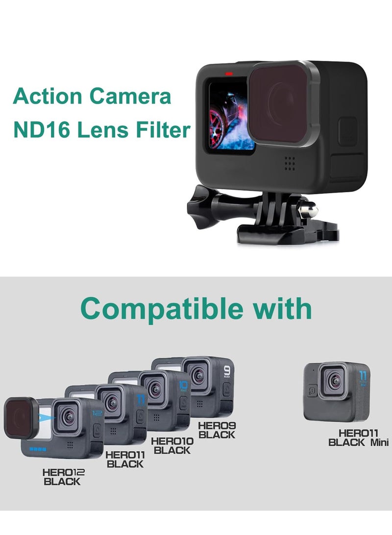 SYOSI Action Camera ND8 ND16 ND32 Lens Filter, Compatible for GoPro Hero12 Hero11 Hero10 Hero 9 Black, Multi Coated HD Optical Glass/Ultra Slim Aluminum Frame for GoPro Accessories - Image 3