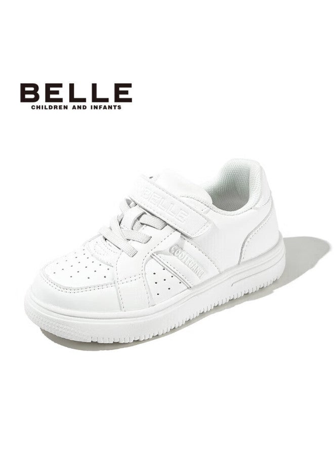 Belle Children's Shoes, Children's Day Sneakers, White Shoes, Breathable School Shoes, Boys And Girls Sports Shoes, Spring And Autumn, White, Size 32 - Image 3