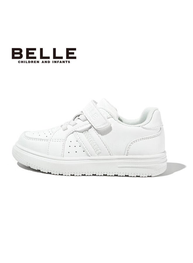 Belle Children's Shoes, Children's Day Sneakers, White Shoes, Breathable School Shoes, Boys And Girls Sports Shoes, Spring And Autumn, White, Size 32 - Image 2