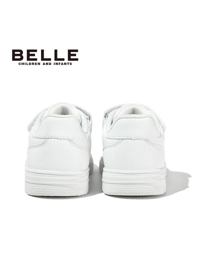 Belle Children's Shoes, Children's Day Sneakers, White Shoes, Breathable School Shoes, Boys And Girls Sports Shoes, Spring And Autumn, White, Size 32 - Image 5
