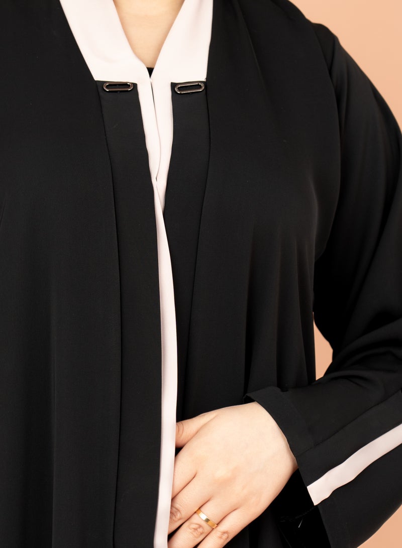 IKKXA Modern Abaya AIK008 Black - Image 2