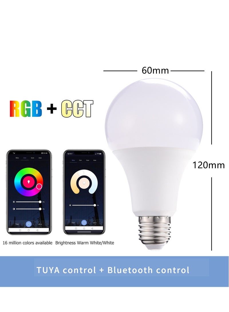 جنية مصباح LED ذكي قابل للتعتيم بقوة 9 واط RGB+CCT لون 16 مليون مع تحكم WiFi عبر تطبيق، تصميم موفر للطاقة لتزيين المنزل والاستخدام اليومي - Image 2