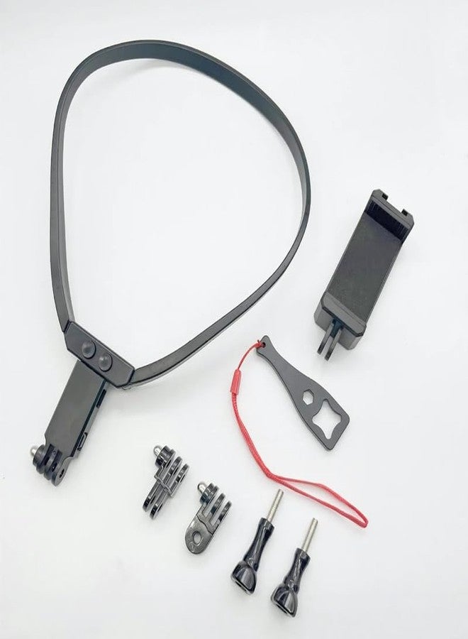 Drumstone (𝐋𝐢𝐦𝐢𝐭𝐞𝐝 𝐓𝐨𝐝𝐚𝐲) Hands-Free Neck Mount Camera Holder for Action Cameras, First-Person POV Shooting, Adjustable Bendable Design, Ideal for Vlogs 𝟏𝟓 𝐘𝐞𝐚𝐫𝐬 𝐖𝐚𝐫𝐫𝐚𝐧𝐭𝐲 - Image 4