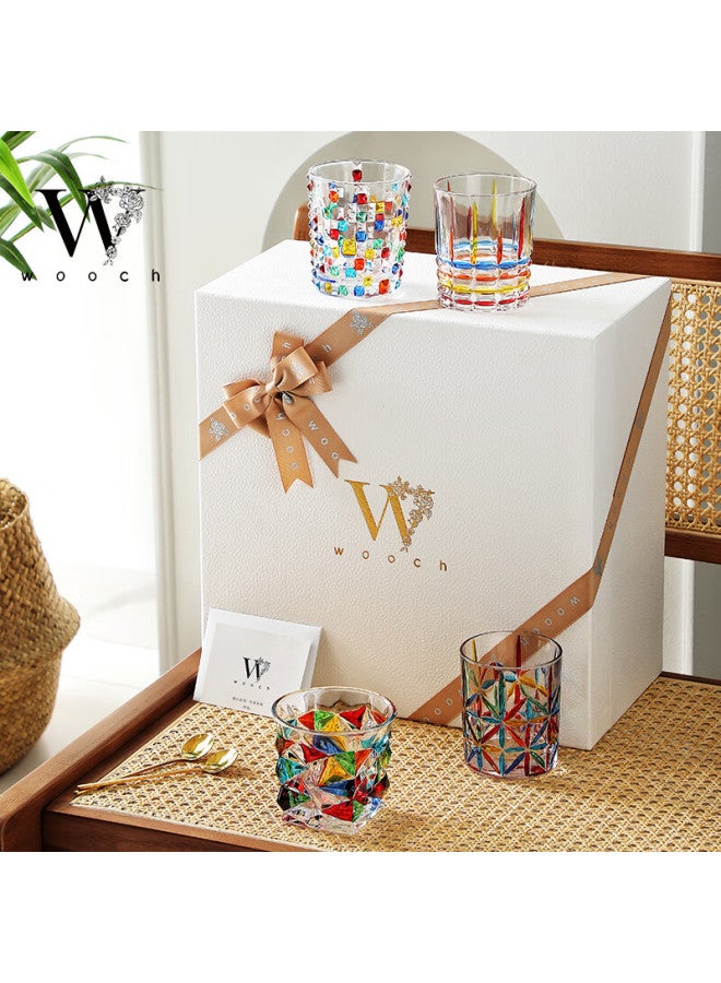 Wooch Wedding Gift Glass Cup Set, Stylish Cups In Gift Box, Wedding Present For Newlyweds, Housewarming Gift - Image 5