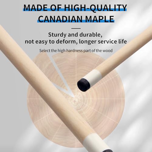 Kmise Pool Cue Stick Set of 4 Canadian Maple Professional Pool Cues New Upgraded Irish Linen Wire Grip 1821oz 4 Colors Optional Blue 21oz - Image 3