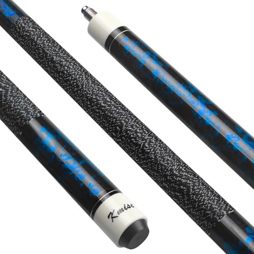 Kmise Pool Cue Stick Set of 4 Canadian Maple Professional Pool Cues New Upgraded Irish Linen Wire Grip 1821oz 4 Colors Optional Blue 21oz - Image 1