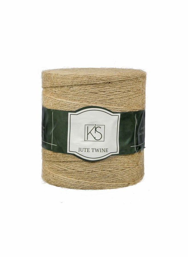 KIS Premium Quality Natural Jute Twine 1500 FEET Petroleum Smell Free 3 Strand, Great to DIY Projects, Crafts, Decoration, Hobby, PET Friendly, Gardening Twine - Image 1