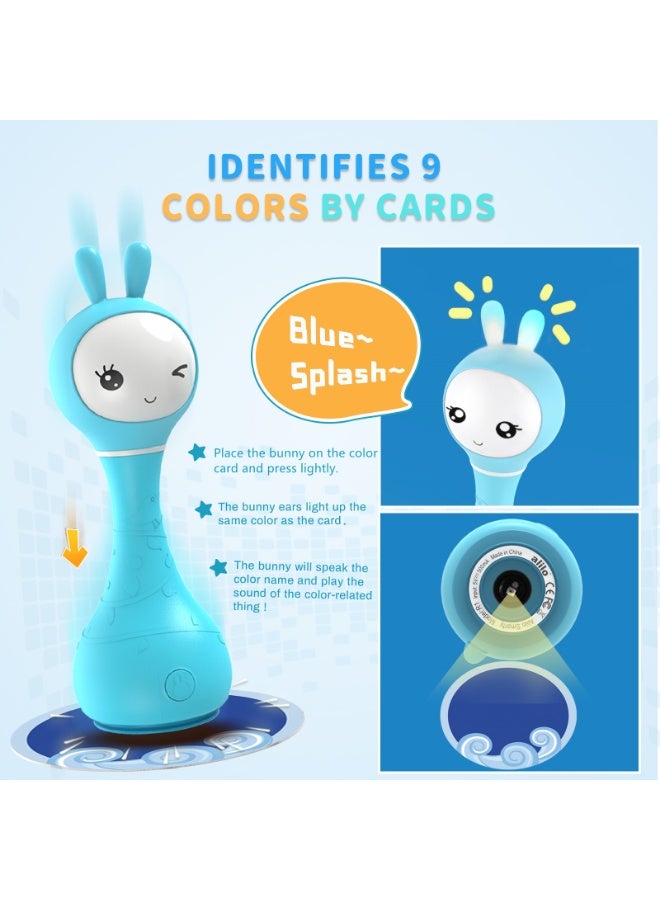 أليلو خشخيشة أطفال مضيئة موسيقية على شكل أرنب ذكي من أليلو - أزرق - Image 5