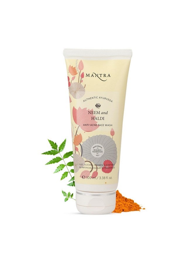 Mantra Herbal Neem and Haldi Anti-Acne Face Wash - 100 ml | Controls Acne & Pimples or Lightens Acne Spot Marks - Image 1