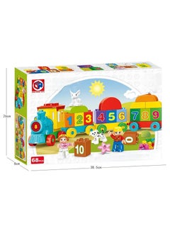 بيوينتي Number Train - Learn To Count, Building Block Kids Toy, Age 1.5+  (68 pieces)  - Image 2