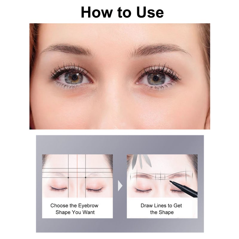 Eyebrow Ruler Stainless Steel Positioning Ruler Microblading Tattoo Stencil Gold Ratio Eyebrow Measure Tool for Eyebrow Tattoo Makeup - Image 5