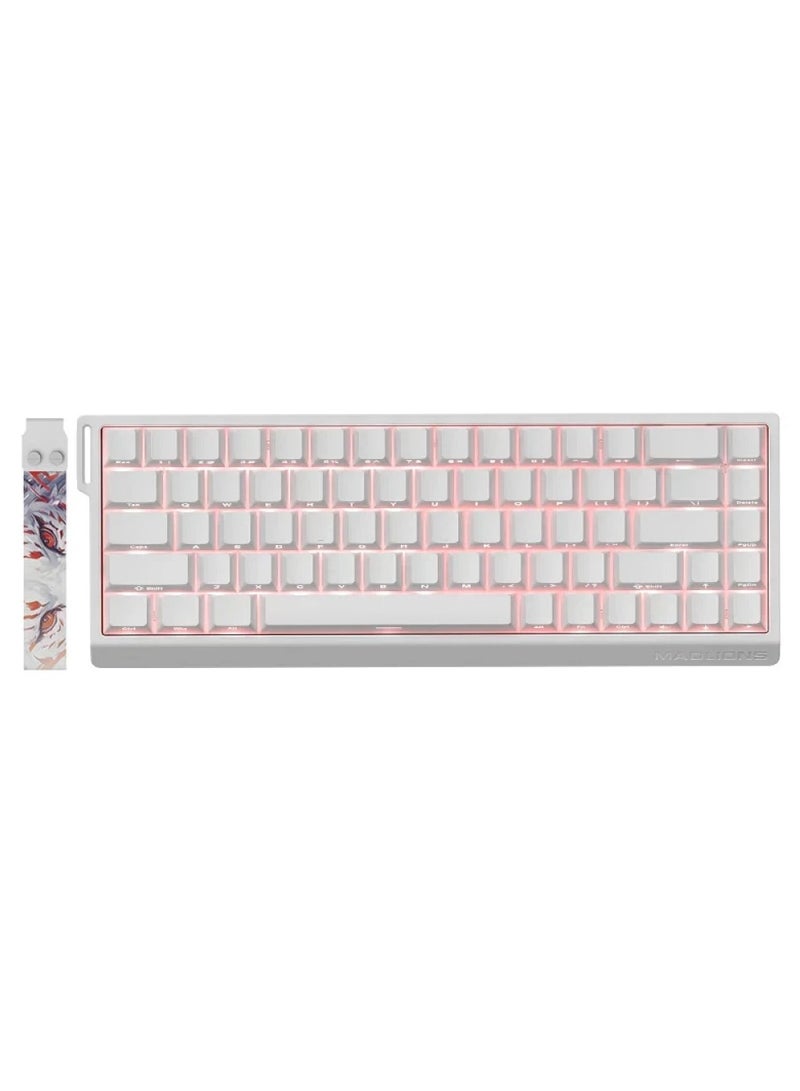 MADLIONS MAD 68 HE RGB PRO 60% Wired Magnetic Switch Gaming Keyboard with Adjustable Actuation, 8K Hz Polling Rate, Rapid Trigger Mode, Hall Effect Switches, for PC/Mac, White - Image 1