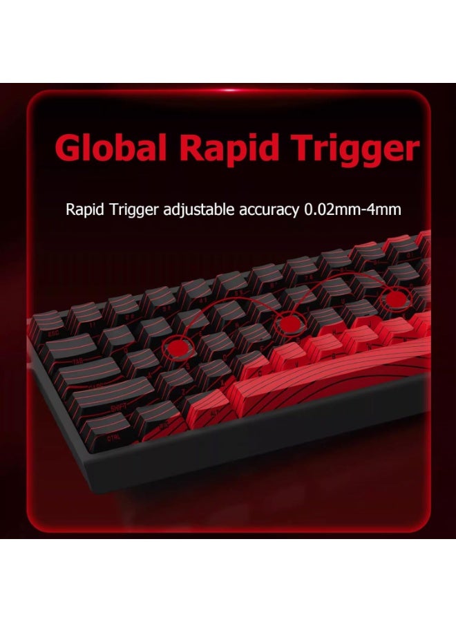 MADLIONS MAD 68 HE RGB PRO 60% Wired Magnetic Switch Gaming Keyboard with Adjustable Actuation, 8K Hz Polling Rate, Rapid Trigger Mode, Hall Effect Switches, for PC/Mac, White - Image 4