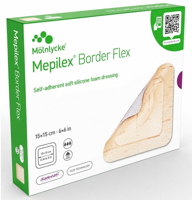 Molnlycke myplex adhesive, size 15cm*15cm, for difficult wounds and bed sores (box: five pieces) - Image 3
