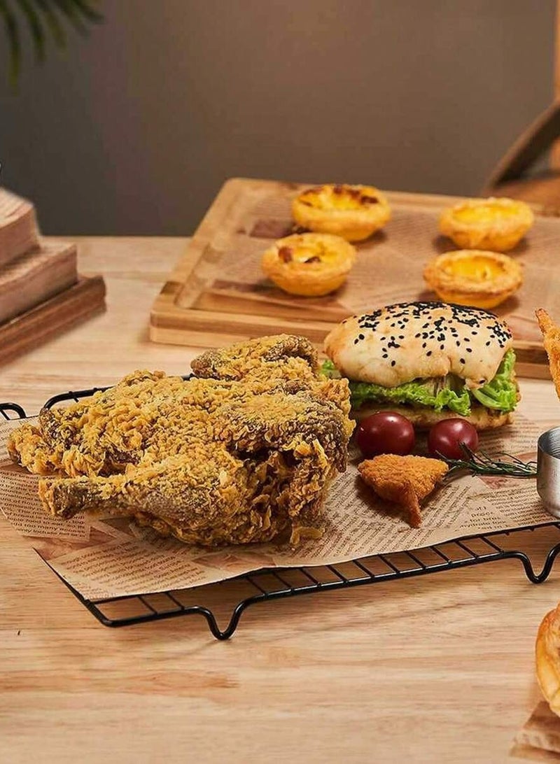 100pcs Baking Paper, Parchment Paper, Sandwich Wrapping Paper, Baking Supplies,Retro Newspaper Print Food Paper Liners,Tray Liners,Basket Liners,Fast Food,Restaurant Cafe,Table Decor ,Restaurant Home,Food Packaging Paper,,Oil-Proof Stain-Resistant,Catering Supplies ,Party Picnic,Suitable For All.(15*15  cm） - Image 4