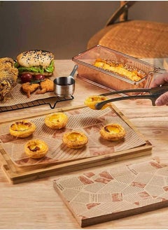 Generic 100pcs Baking Paper, Parchment Paper, Sandwich Wrapping Paper, Baking Supplies,Retro Newspaper Print Food Paper Liners,Tray Liners,Basket Liners,Fast Food,Restaurant Cafe,Table Decor ,Restaurant Home,Food Packaging Paper,,Oil-Proof Stain-Resistant,Catering Supplies ,Party Picnic,Suitable For All.(15*15  cm）  - Image 5