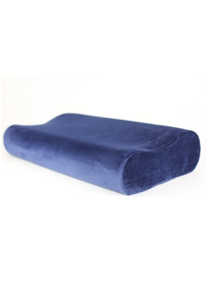 Max Comfort Comfortable medical pillow for the neck while sleeping, made of memory from Max Comfort, 60*30*11, navy blue  - Image 2
