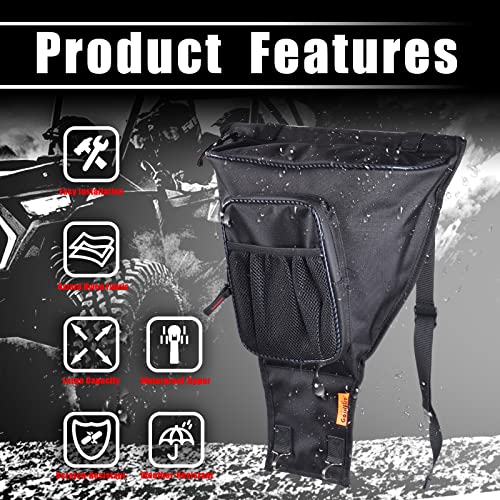 Goldfire Storage Shoulder Bags UTV Center Seat Tool Organizers Between Seat Bag 1680D RZR XP Accessories Compatible with Polaris Razor 570 800 S 900 1000 XP (Black Style) - Image 3