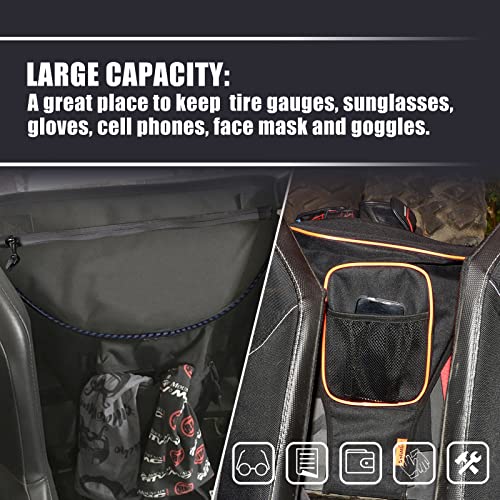Goldfire Storage Shoulder Bags UTV Center Seat Tool Organizers Between Seat Bag 1680D RZR XP Accessories Compatible with Polaris Razor 570 800 S 900 1000 XP (Black Style) - Image 4