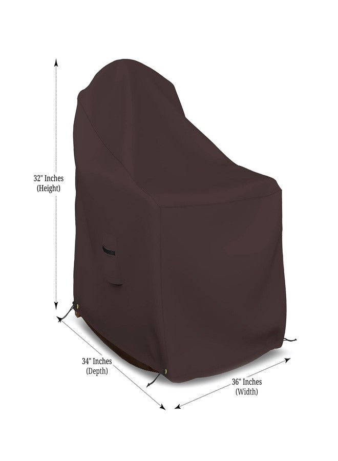 Covers & All Adirondack Chair Cover, 12 Oz Waterproof UV & Weather Resistant All Season Protector, Outdoor Furniture Cover with Air Vent & Drawstrings (36" W x 34" D x 32" H, Coffee) - Image 2