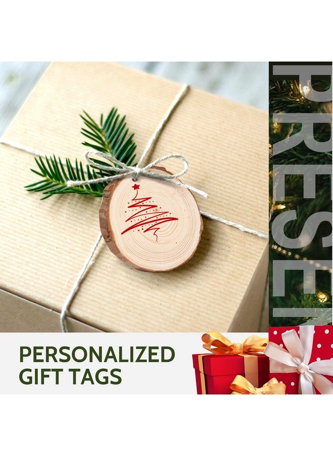 Falling In art - 3.14 Inches Natural Wood Slices Set For Crafts 25Pcs Round Wood Discs With Predrilled Hole For Diy Projects Christmas Ornaments And Wedding Decoration - Image 1