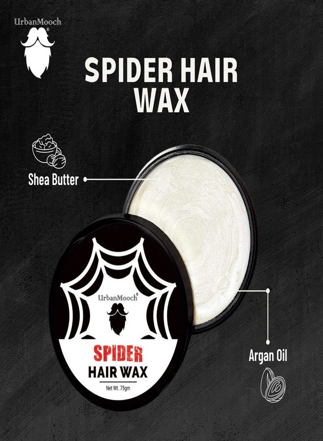 UrbanMooch Hair Styling Spider Wax for Men (75gm) with Neem Wood Comb | Strong Hold, Matte Finish, Non-Sticky | Hair Wax for Long-Lasting Hairstyles | Hair Styling Combo for Men - Image 2
