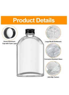 FUFU 12Pack 4oz Small Clear Glass Bottles with Lids  Mini Bottles with Caps, Small Glass jars Sample Bottles with Airtight Lid for Juice, Milk, Drinking  - Image 3