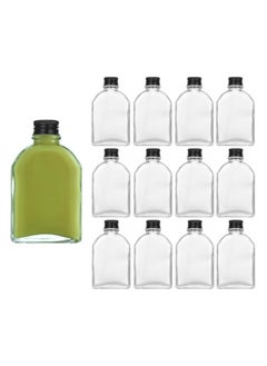 FUFU 12Pack 4oz Small Clear Glass Bottles with Lids  Mini Bottles with Caps, Small Glass jars Sample Bottles with Airtight Lid for Juice, Milk, Drinking  - Image 1