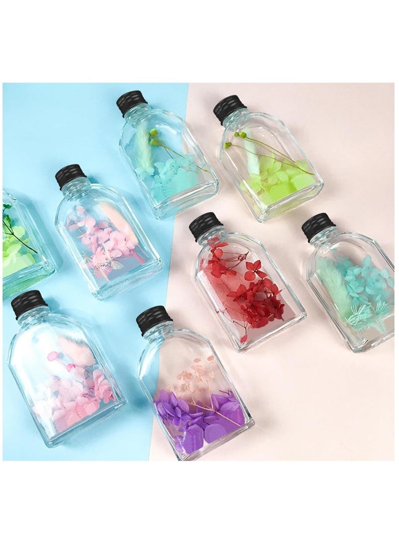 FUFU 12Pack 4oz Small Clear Glass Bottles with Lids  Mini Bottles with Caps, Small Glass jars Sample Bottles with Airtight Lid for Juice, Milk, Drinking  - Image 5