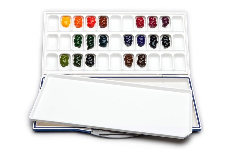 Mijello Mission Mijello Fusion 33-Well Airtight/Leakproof Palette for Watercolor Paints, Blue - Image 3