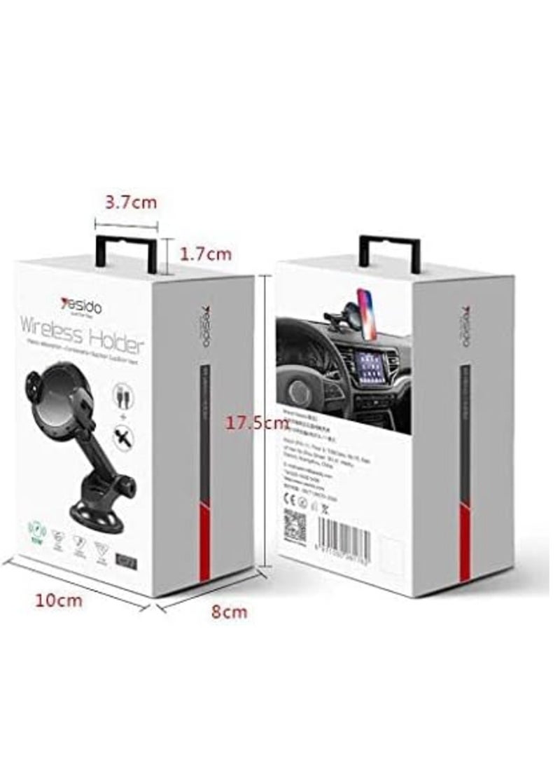 Yesido Wireless charging holder C77 Black - Image 3