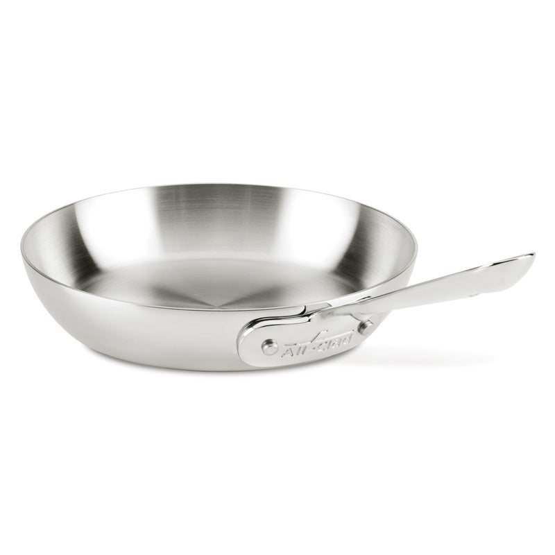 All-Clad D3 3-Ply Stainless Steel Fry Pan 7.5 Inch Induction Oven Broiler Safe 600F Pots and Pans, Cookware Silver - Image 1