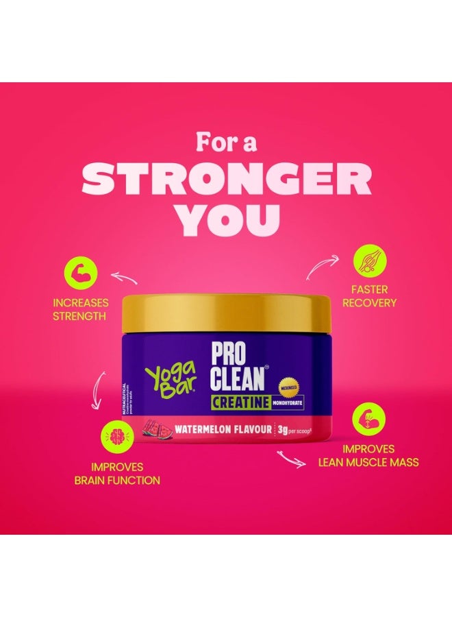 Yogabar Creatine Monohydrate – Pure, Micronized & Power-Packed for Strength & Performance | Refreshing Watermelon Flavor | 3g per Scoop | 114g - Image 2