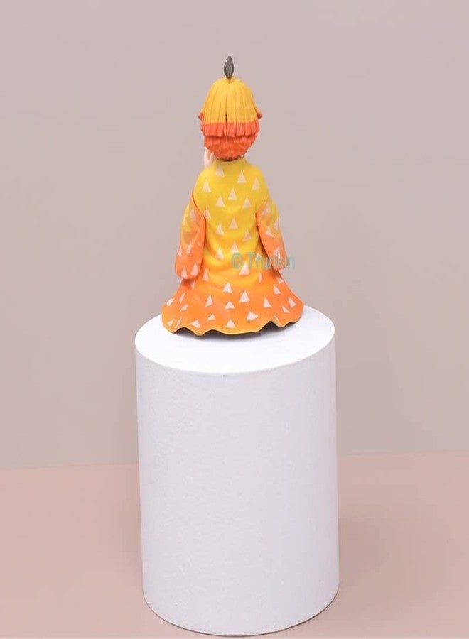 Trunkin Demon Slayer Zenitsu Agatsuma Perching Sitting Eating Action Figure Kimetsu no Yaiba PM Perching Anime Figure Weeb Manga Collectible - Image 2