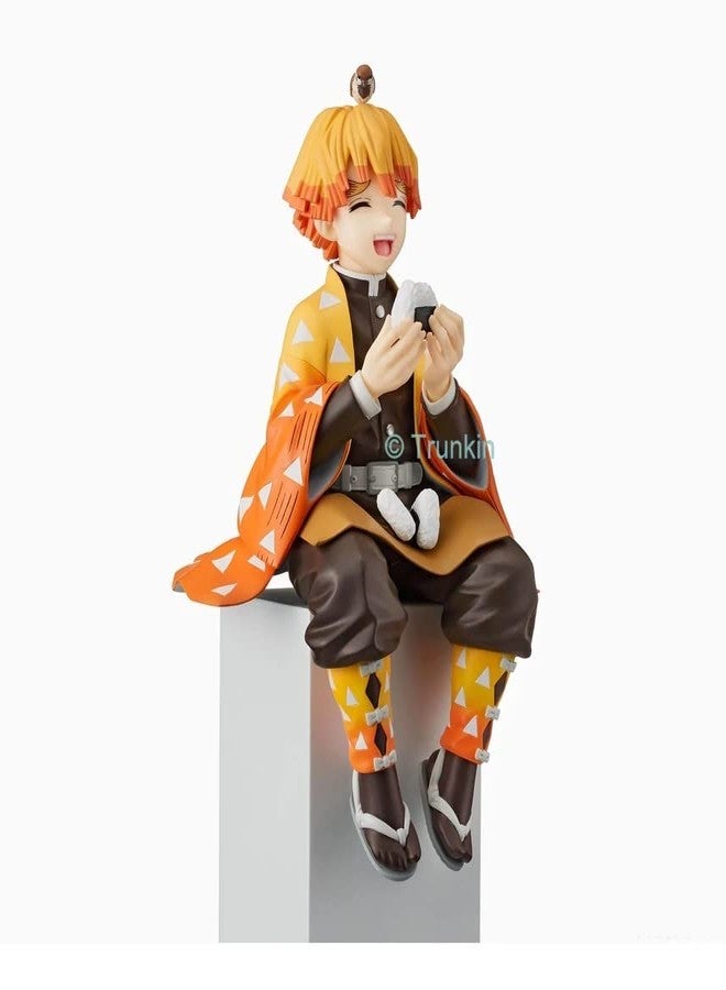 Trunkin Demon Slayer Zenitsu Agatsuma Perching Sitting Eating Action Figure Kimetsu no Yaiba PM Perching Anime Figure Weeb Manga Collectible - Image 5