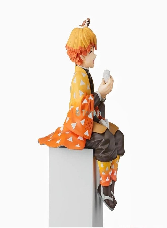 Trunkin Demon Slayer Zenitsu Agatsuma Perching Sitting Eating Action Figure Kimetsu no Yaiba PM Perching Anime Figure Weeb Manga Collectible - Image 4