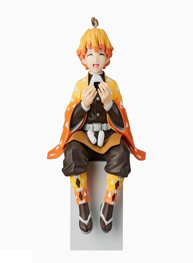 Trunkin Demon Slayer Zenitsu Agatsuma Perching Sitting Eating Action Figure Kimetsu no Yaiba PM Perching Anime Figure Weeb Manga Collectible - Image 1
