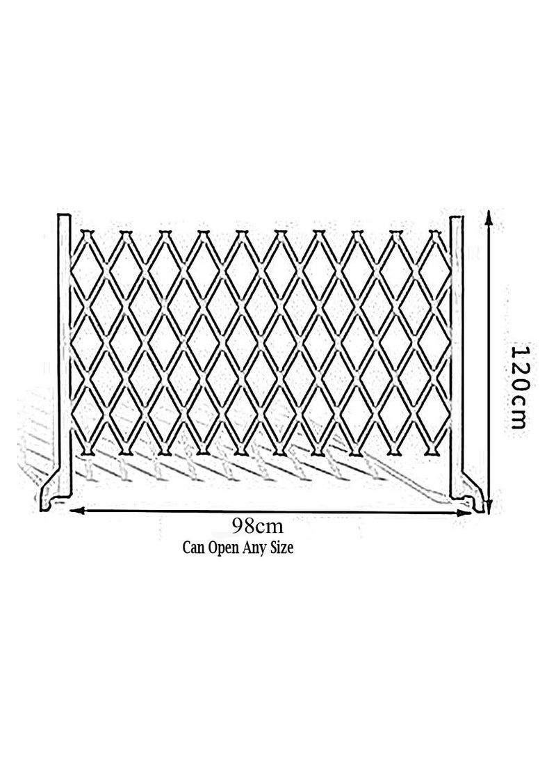 LINGWEI LINGWEI  Extendable Wooden Trellis Fence White  - Image 2